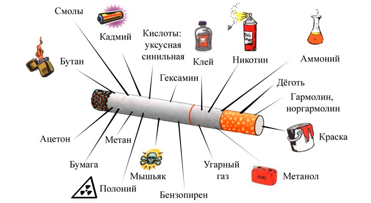 Составляющие сигарет